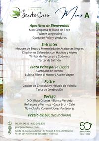 CARTA EVENTOS A RESTAURANTE GRANJA SANTA CREU