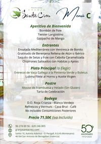 CARTA EVENTOS C RESTAURANTE GRANJA SANTA CREU
